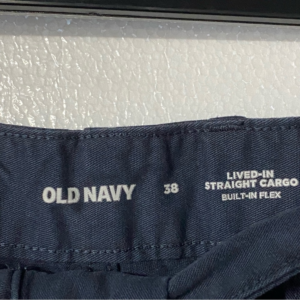 Old Navy Shorts Men 38 Blue Cargo Built in Flex Cotton Spandex High Rise Fit 9 “ - Picture 2 of 9